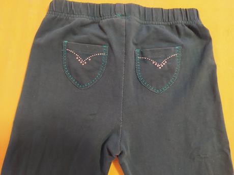 Dívčí legíny bavlna, s kamínky, vel. 158, 158