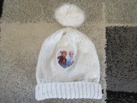 Zimní čepice s elsou a annou vel.110/128 zn.h & m, h&m,110
