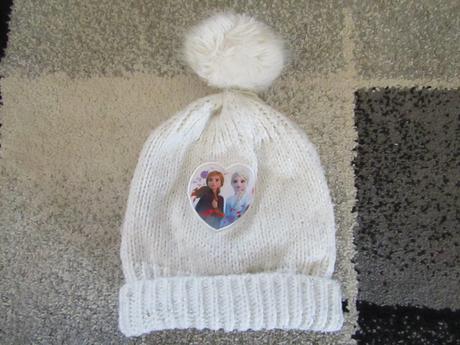 Zimní čepice s elsou a annou vel.110/128 zn.h & m, h&m,110
