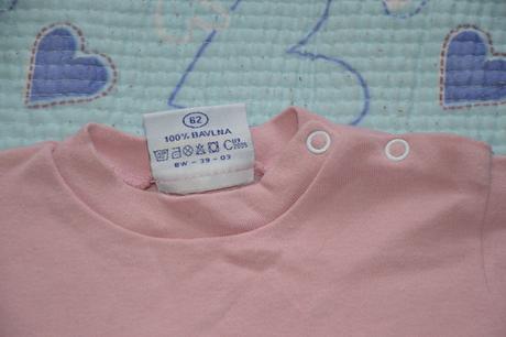 62 68 růžové bavlněné tričko, 68