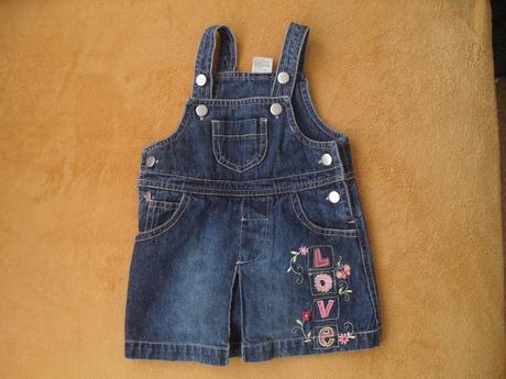 Džínové šaty s výšivkou, tiny ted,68