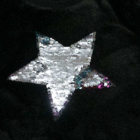 Plysova mikina cerna s hvezdou yigga 146/152, yigga,146