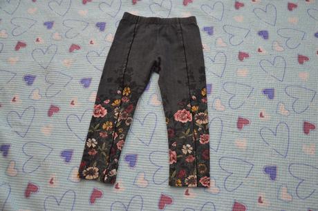 Zara pevné legíny, džegíny s kytkama, zara,104