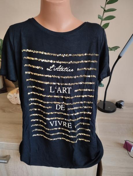 Dámské triko s flitry, amisu,xs