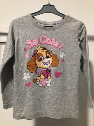 Šedé triko tlapková patrola, 110