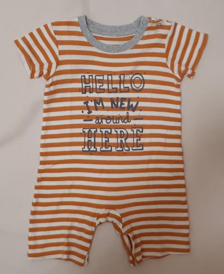 Letní bavlněný overal s krátkým rukávem, vel.74/80, george,74