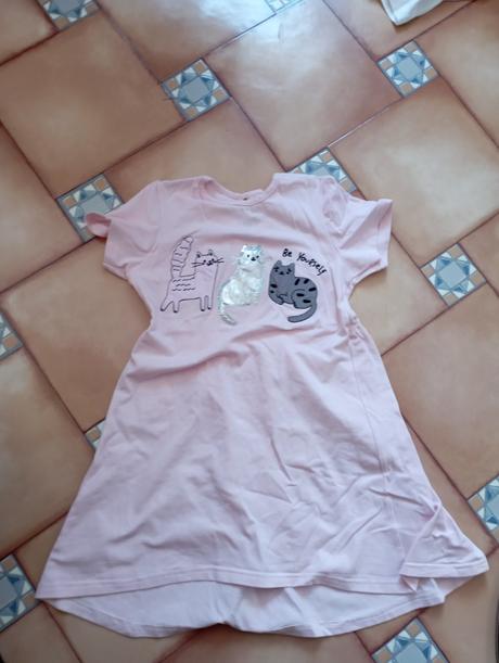 Šaty s kočkami - 128, 128