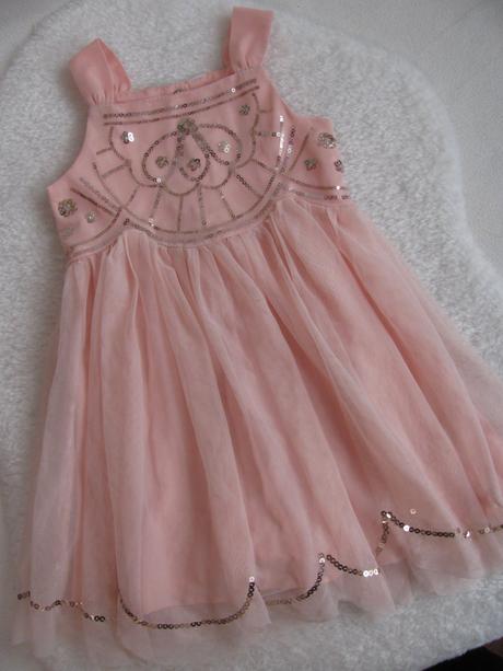 Luxusní sváteční tylové šaty s flitry v.92/98, 98