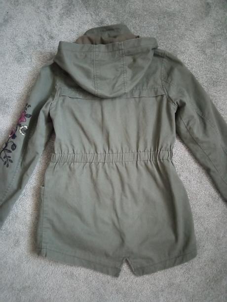 Plátěná delší bunda, kabát, nutmeg,146