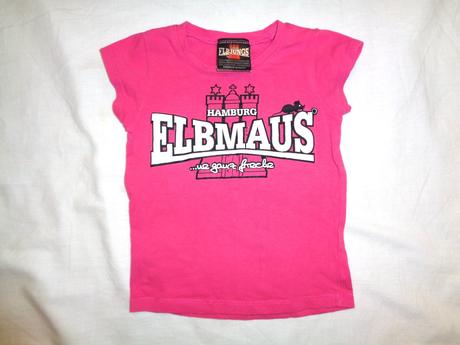 Krásné sytě růžové tričko - aplikace vpředu i vzad, 98