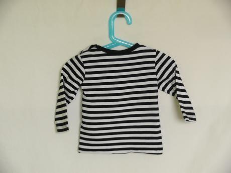 Černobílé tričko, h&m,74