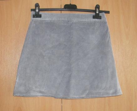 Šedá manšestrová minisukně, 34