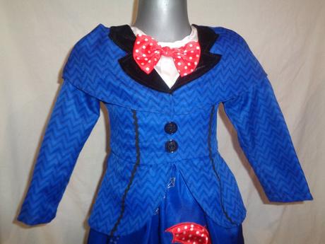 Karneval - kostým mary poppins - 3-4 roky, 