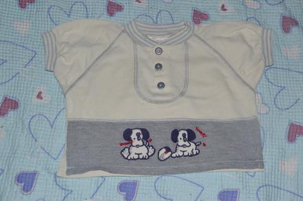 74 80 triko tričko s pejsky, 74