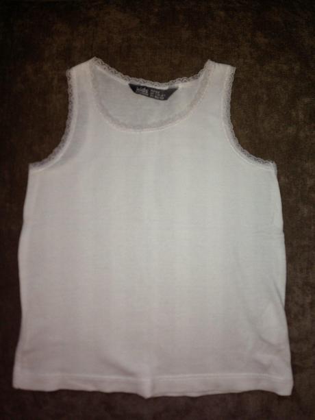 Bavlna krajka tílko lindex 1,5-2roky bílá 92cm, lindex,92