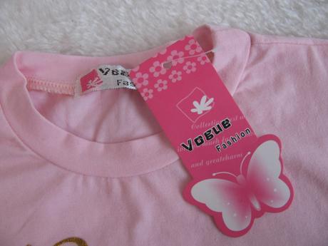 Růžové tričko se zlatým nápisem, 92