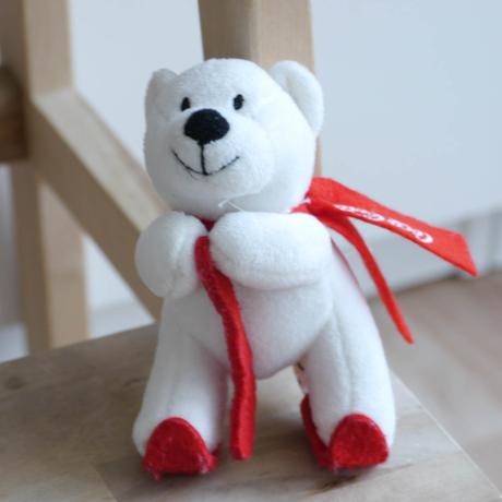 Maly bily ledni medvidek - plysak,