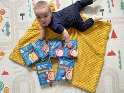 GERBER Natural mléčná kaše pšenično ovesná malina a banán