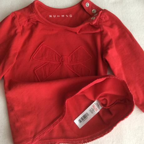 Tričko s mašlí a zdobené krajkou zn. nutmeg, nutmeg,74