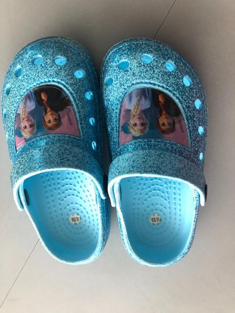 Clogsy nazouváky guma modrá třpyt 30/31 anna elsa2, disney,30