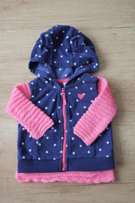 Fleesová vesta + svetřík, carter's,62