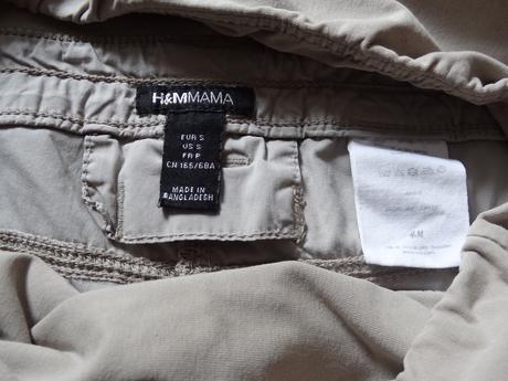 Vel.36/38, vel.s, h&m, těhotenské plátěné kalhoty, h&m,s