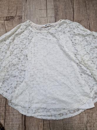 Dívčí triko s netopýřími rukávy, h&m,164