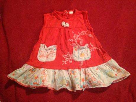 Dívčí šaty květy s kapsičkami vel. 68 - 74, 68