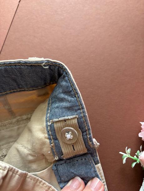 Krásné plátěné kraťasy- v.6/9 měs., primark,74