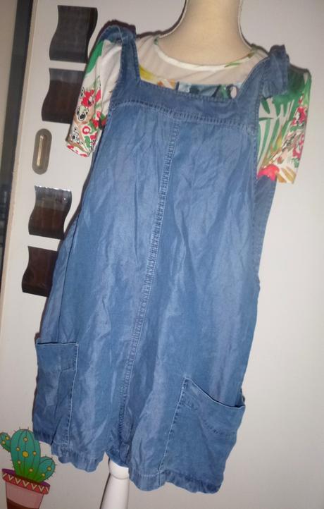 Letní kratasový overal - vel.s-max.m, mango,s