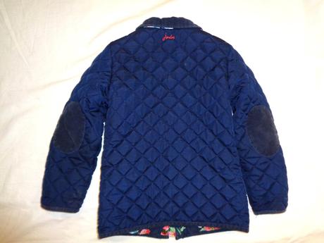 Luxusní modrý prošívaný kabát joules 122/128, 122