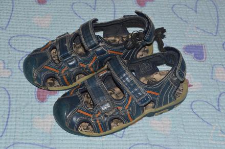 Modré sandálky, letní otevřené boty, i k vodě, 28