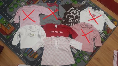 Trička + halenka, vel. 62-68, 62