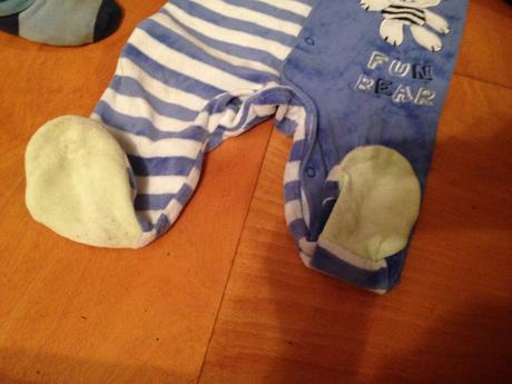 Dětské dupačky medvídek a proužky vel. 68 - 74, baby club,68