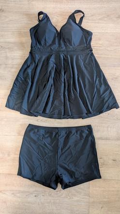 Aa09 krásné dvojdílné plavky, tankiny vel. 50, <50