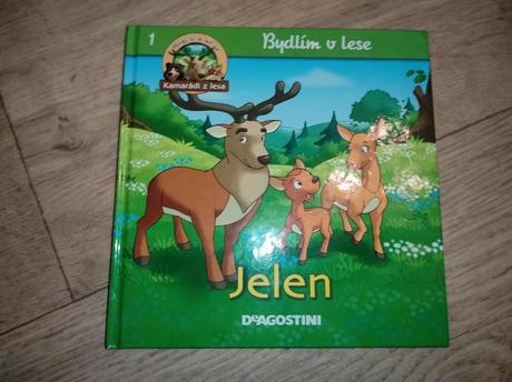 D398 kniha bydlím v lese, jelen,