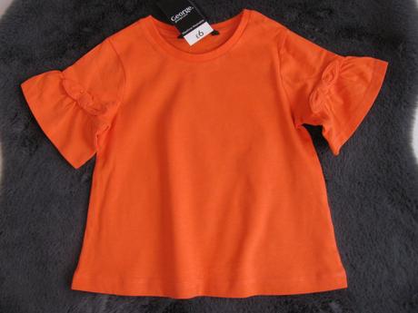 Krásná oranžová bavlněná halenka, tričko s mašl., george,92