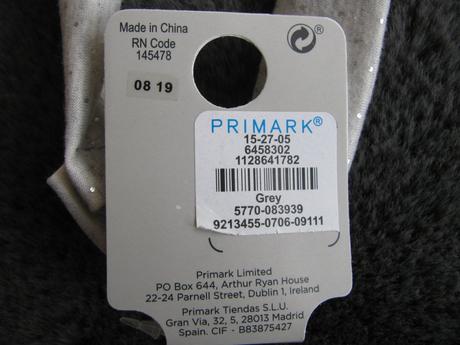 Kojenecká sv.šedá čelenka s mašlí, primark