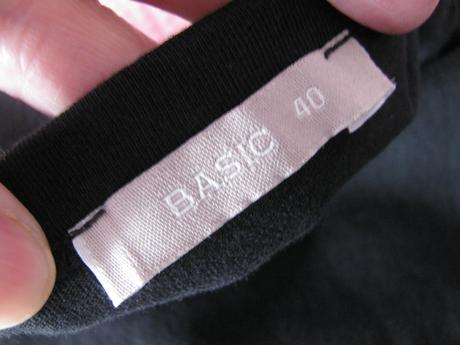 Černé prodloužené dámské tričko basic, basics,40