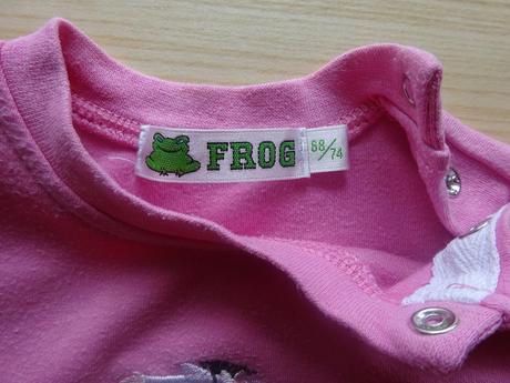 Růžové tričko dl. r., vel. 68/74, frog,68