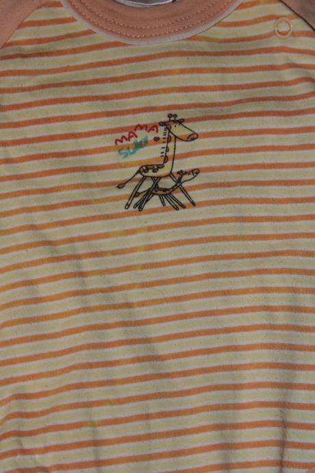 Dětské body proužky žirafa a žirafka vel. 50 - 56, k&y,50