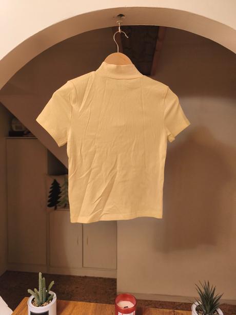 Žebrované tričko na zip h&m 146/152, h&m,152