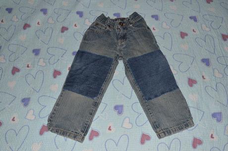 Džíny s regulací va pase, kolena zpevněna., next,98