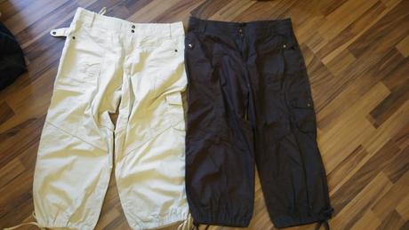 2x lehké 3/4 pláťené kalhoty, bonprix,40