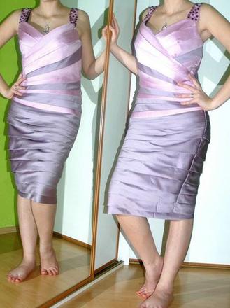 Společenské šaty z pevného saténu, 38