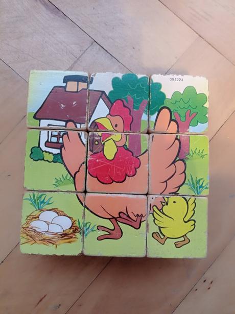 Kostky dřevené - zvířata, 