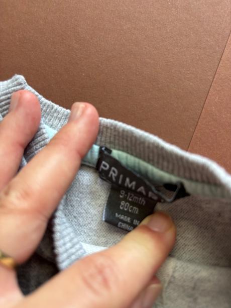 Mikina šedá - v.9/12 mes., primark,80