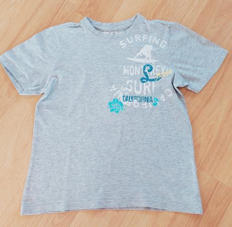Tričko triko tchibo tcm, šedé-surfing, v. 122-128, tcm,122