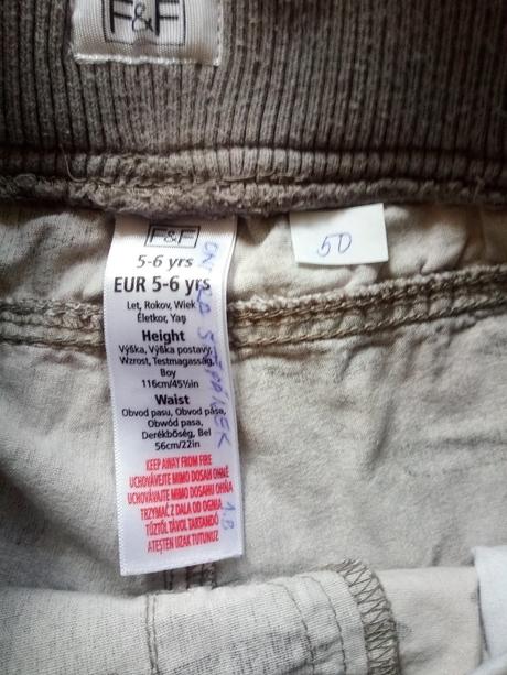 5 x kraťasy / šortky, 110/116, faf, caa, george.., c&a,110