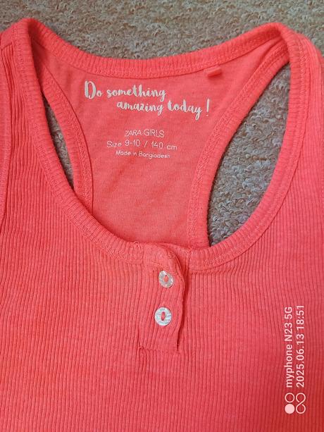 Tílko neón zn."zara girls" vel."140", zara,140